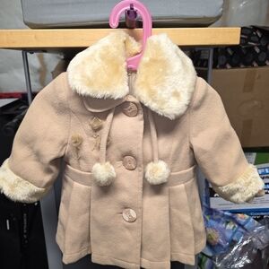 Couché Tot 3 Piece Set Coat, Dress & Hat 6-9M Girl